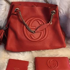 Gucci Soho tote matching wallet  and card holder
